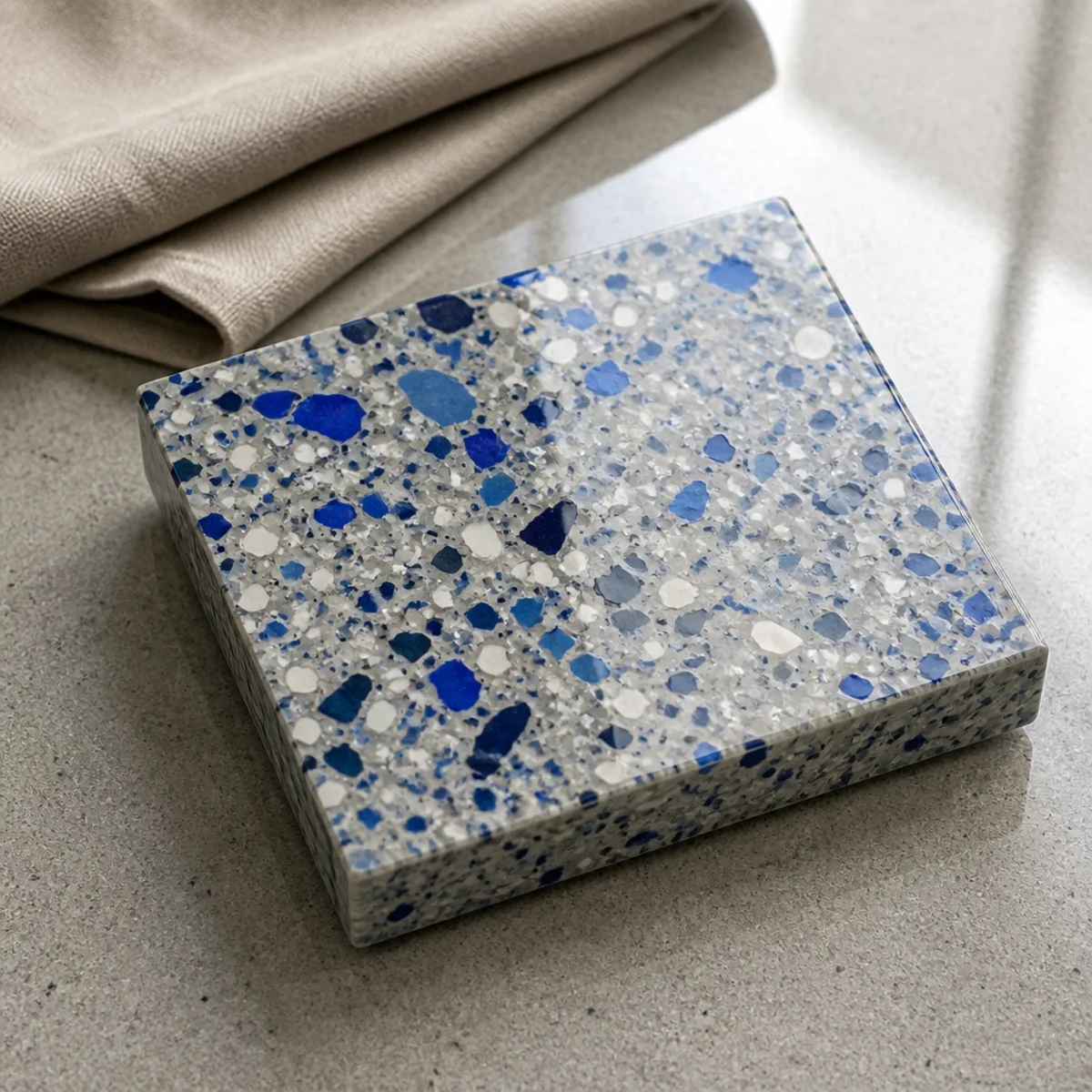 Glossy seamless epoxy floor in a modern interior