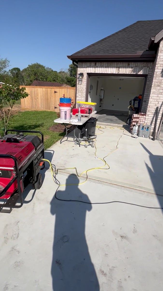 Finished epoxy garage floor in the Houston Bay Area
